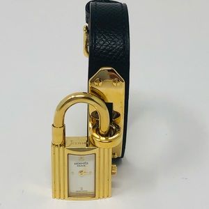 Hermès Kelly Lock Watch + 2 Hermès leather straps